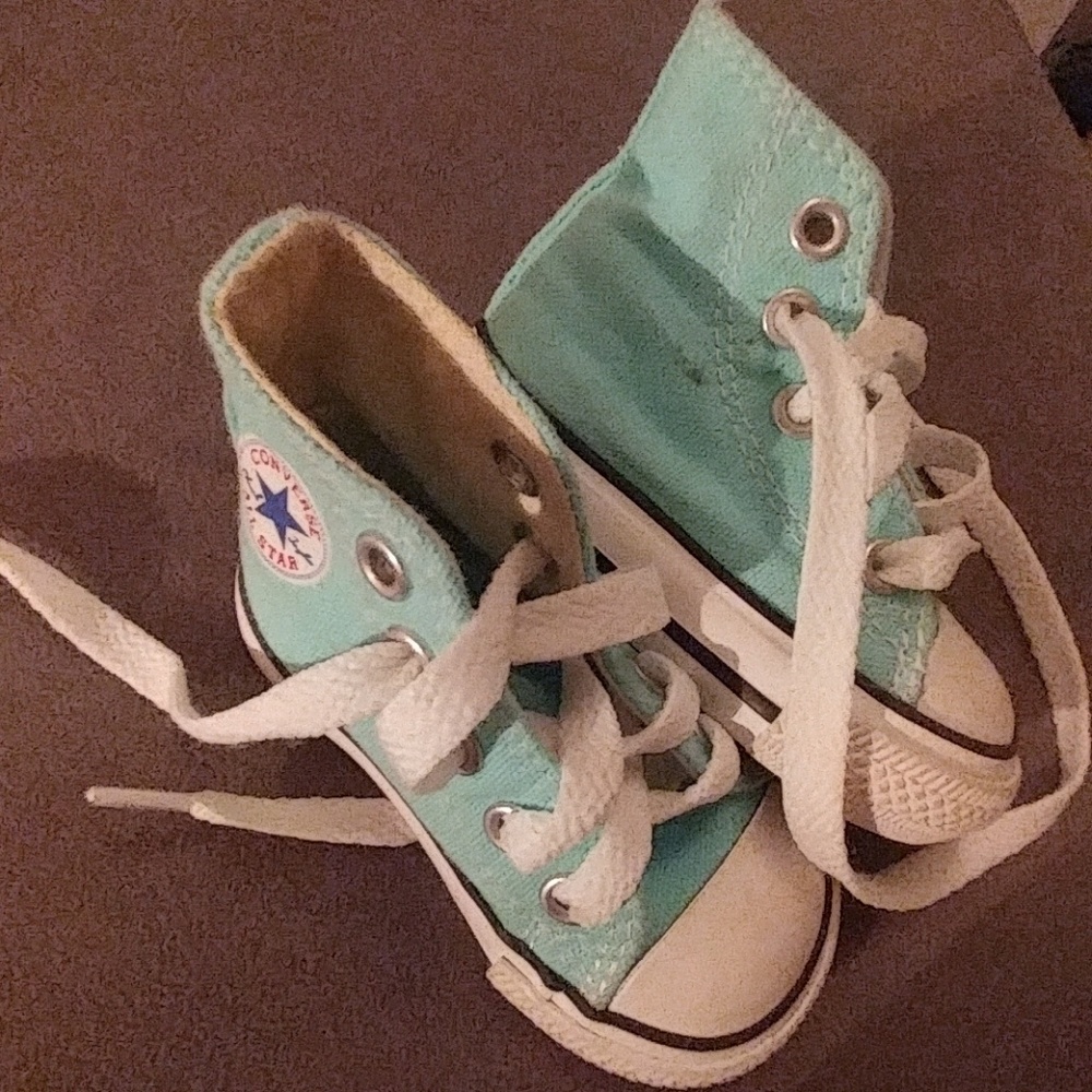 Infant size 2 converse shoes